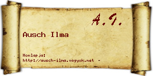 Ausch Ilma névjegykártya